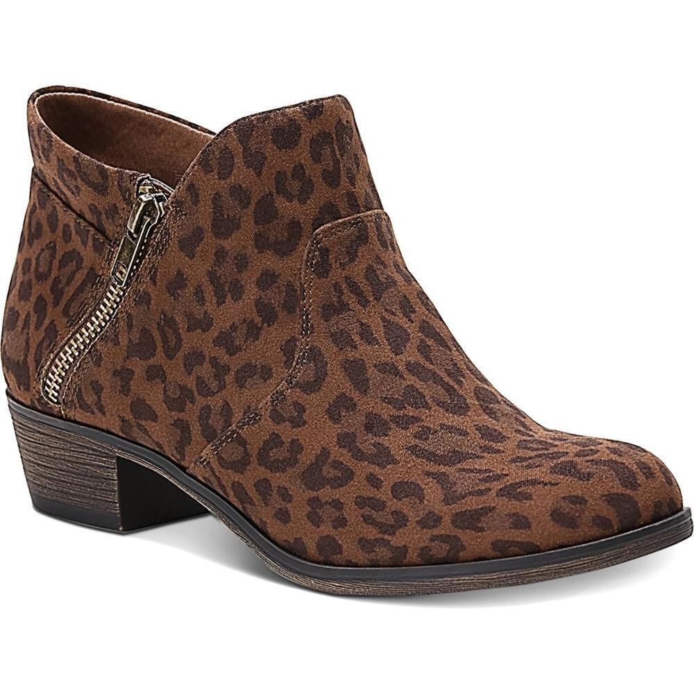 American Rag Cie Abby Women Block Heel Ankle Booties Size US 5M Leopard